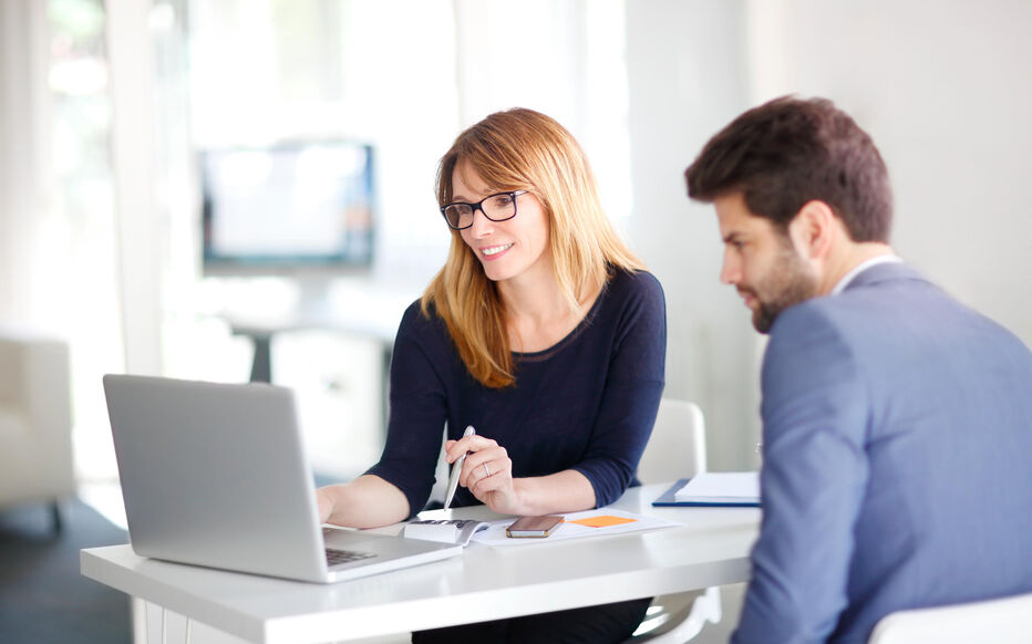 Financial Advisor With Client